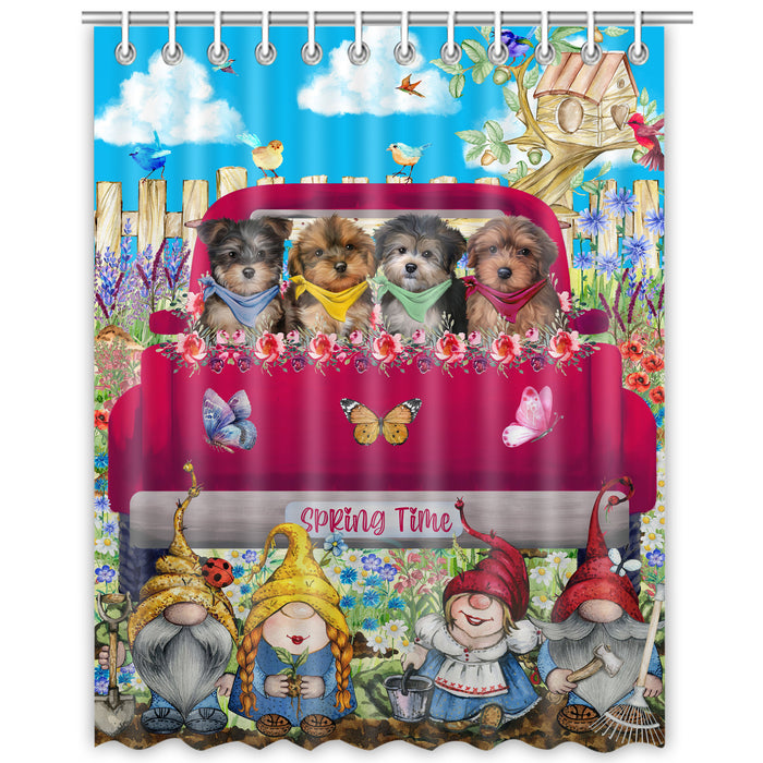 Yorkipoo Shower Curtain, Personalized Bathtub Curtains for Bathroom Decor with Hooks, Explore a Variety of Designs, Custom, Pet Gift for Dog Lovers