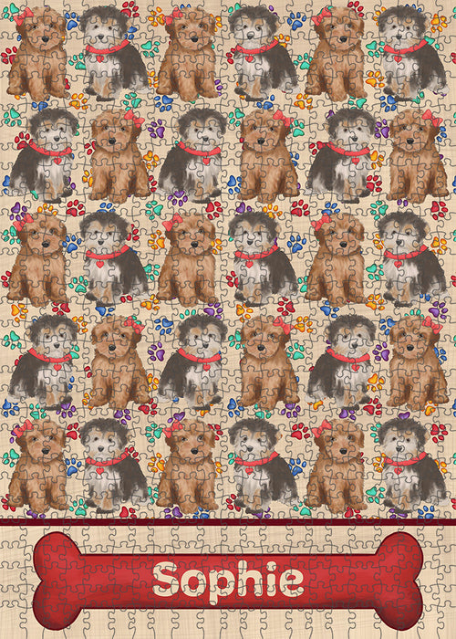 Rainbow Paw Print Yorkipoo Dogs Puzzle  PUZL98120