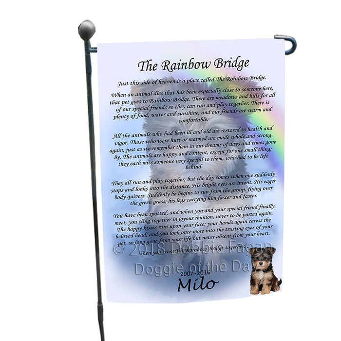 Rainbow Bridge Yorkipoo Dog Garden Flag GFLG56291