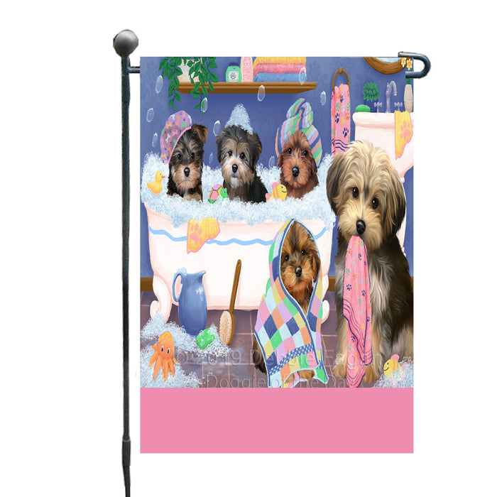 Personalized Rub A Dub Dogs In A Tub Yorkipoo Dogs Custom Garden Flag GFLG64924