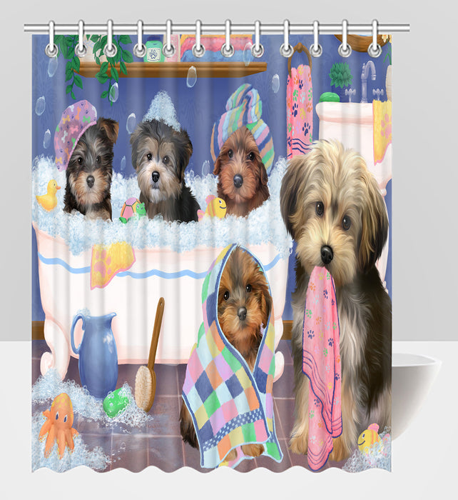 Rub A Dub Dogs In A Tub Yorkipoo Dogs Shower Curtain