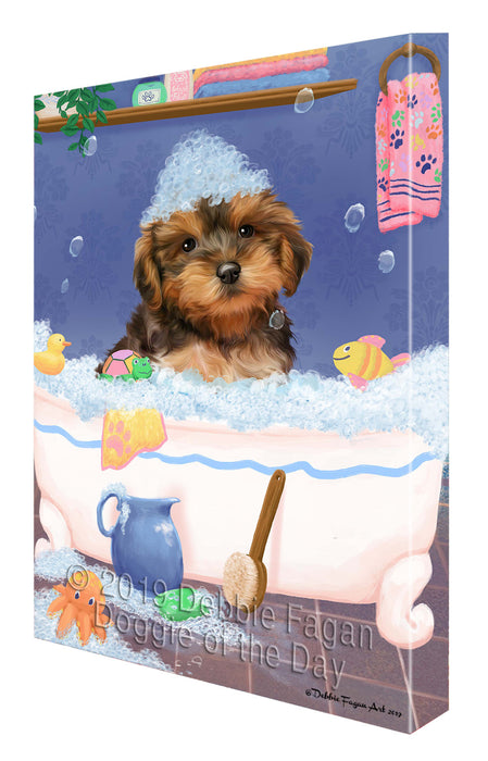 Rub A Dub Dog In A Tub Yorkipoo Dog Canvas Print Wall Art Décor CVS143819