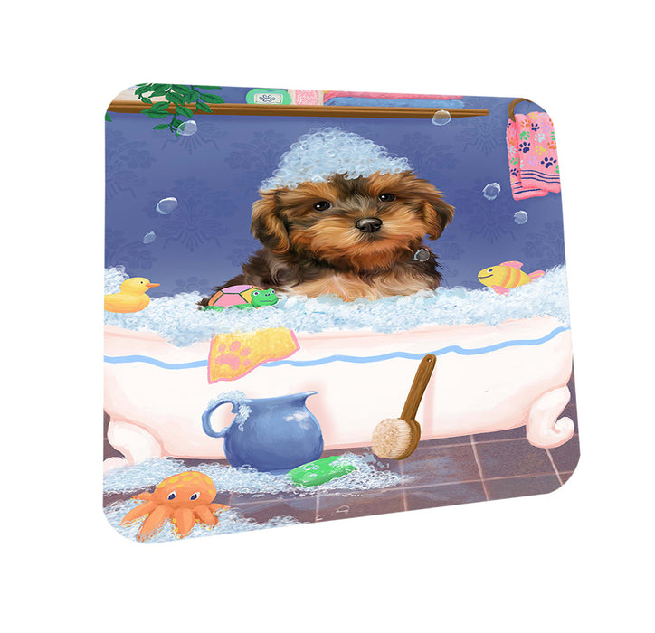 Rub A Dub Dog In A Tub Yorkipoo Dog Coasters Set of 4 CST57437