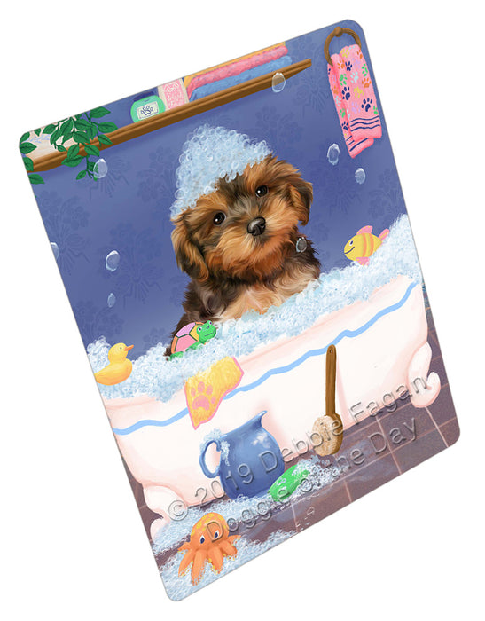 Rub A Dub Dog In A Tub Yorkipoo Dog Cutting Board - For Kitchen - Scratch & Stain Resistant - Designed To Stay In Place - Easy To Clean By Hand - Perfect for Chopping Meats, Vegetables, CA81924