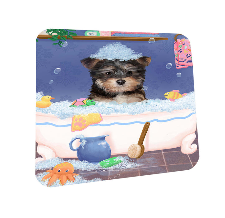 Rub A Dub Dog In A Tub Yorkipoo Dog Coasters Set of 4 CST57438