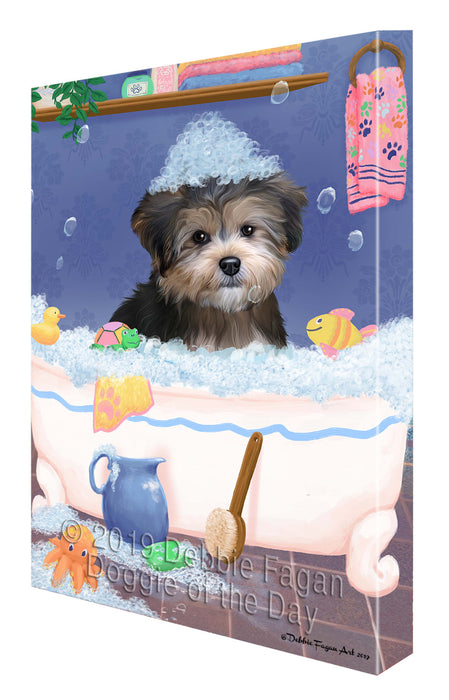 Rub A Dub Dog In A Tub Yorkipoo Dog Canvas Print Wall Art Décor CVS143837