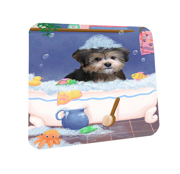 Rub A Dub Dog In A Tub Yorkipoo Dog Coasters Set of 4 CST57439