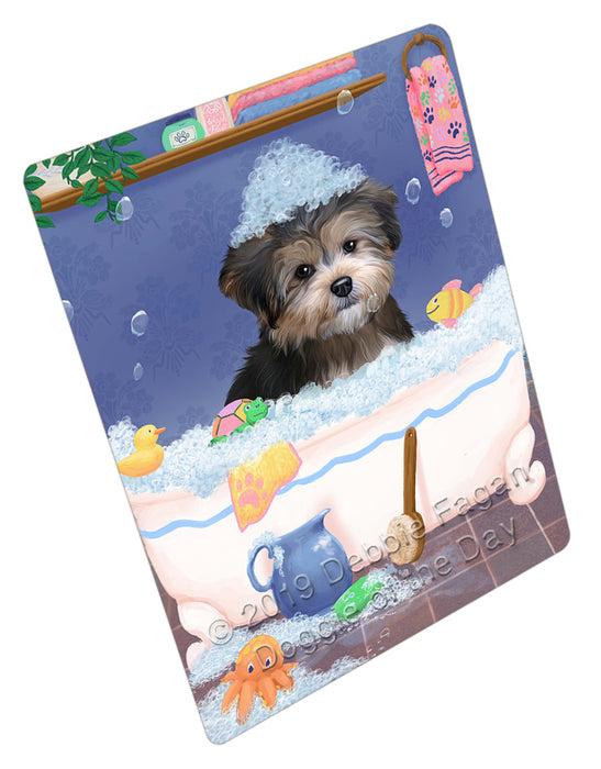 Rub A Dub Dog In A Tub Yorkipoo Dog Cutting Board - For Kitchen - Scratch & Stain Resistant - Designed To Stay In Place - Easy To Clean By Hand - Perfect for Chopping Meats, Vegetables, CA81928