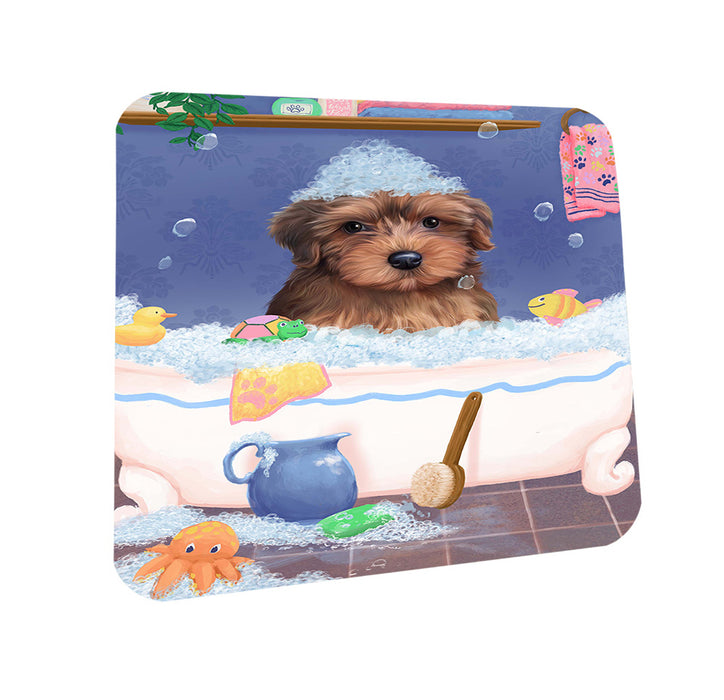 Rub A Dub Dog In A Tub Yorkipoo Dog Coasters Set of 4 CST57440