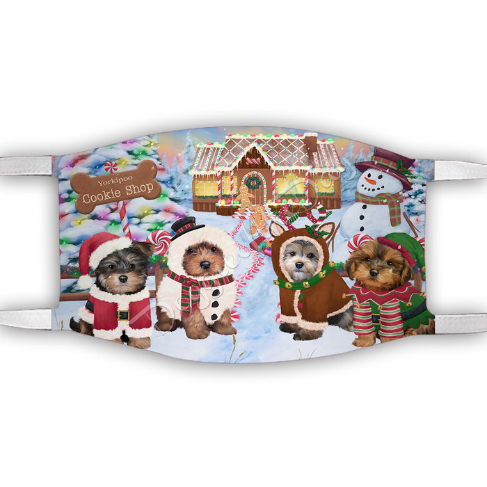 Holiday Gingerbread Cookie Yorkipoo Dogs Shop Face Mask FM48949