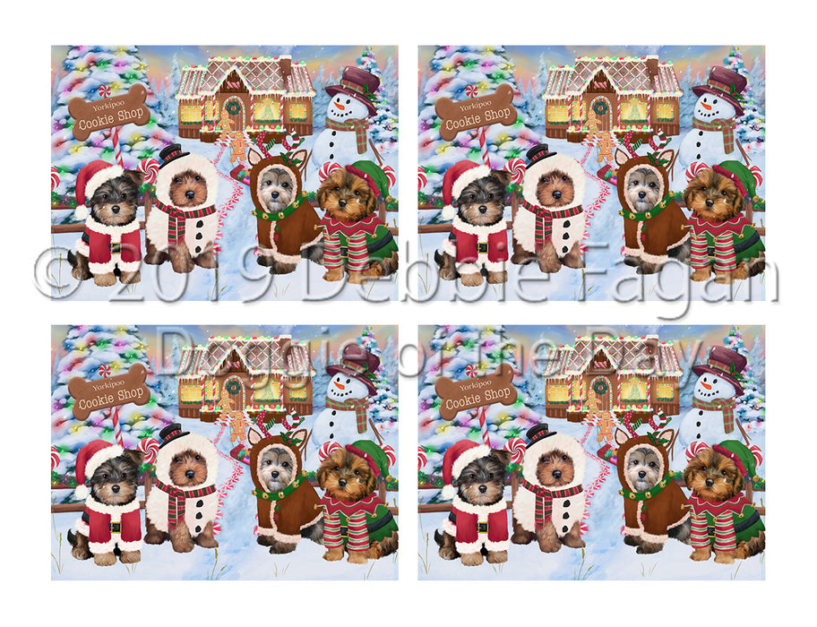 Holiday Gingerbread Cookie Yorkipoo Dogs Placemat