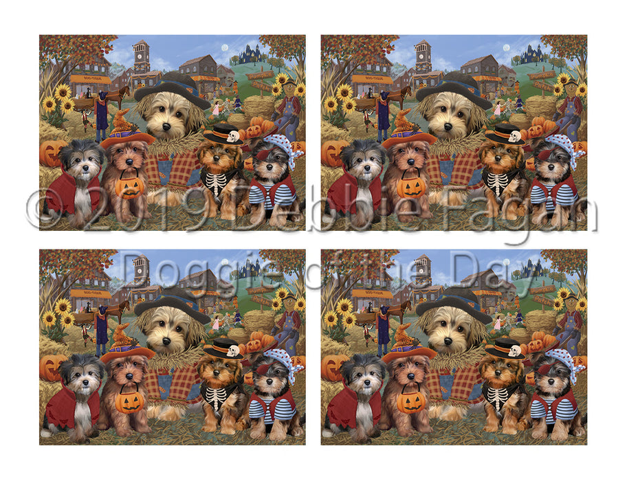 Halloween 'Round Town Yorkipoo Dogs Placemat