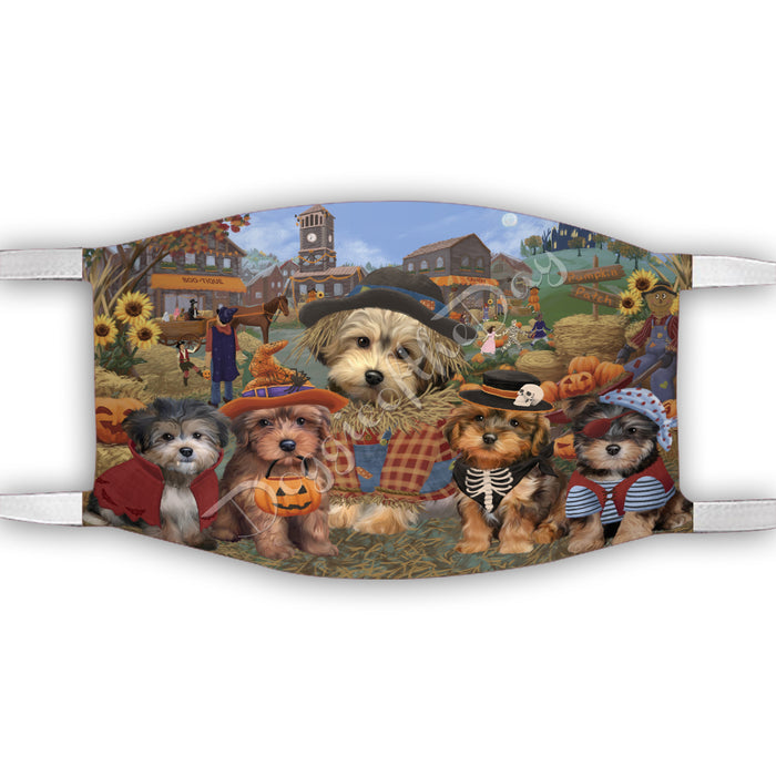 Halloween 'Round Town Yorkipoo Dogs Face Mask FM50008