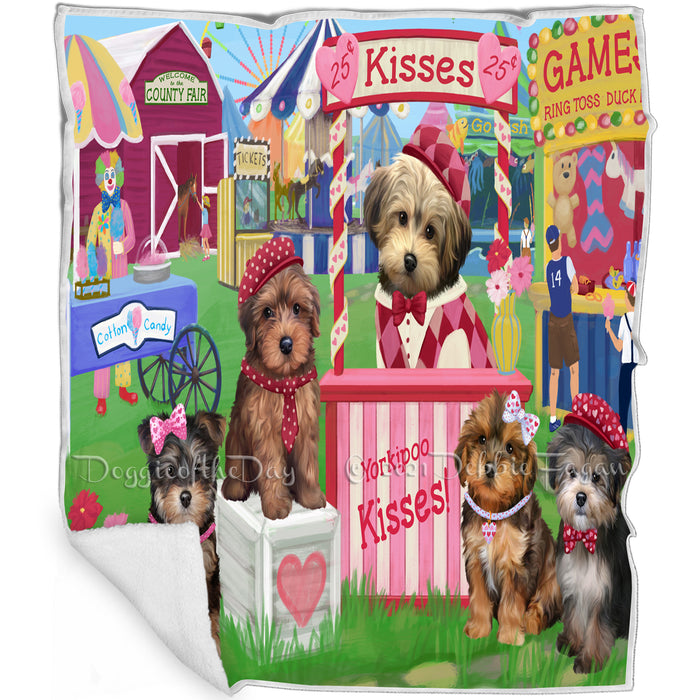 Carnival Kissing Booth Yorkipoos Dog Blanket BLNKT123888