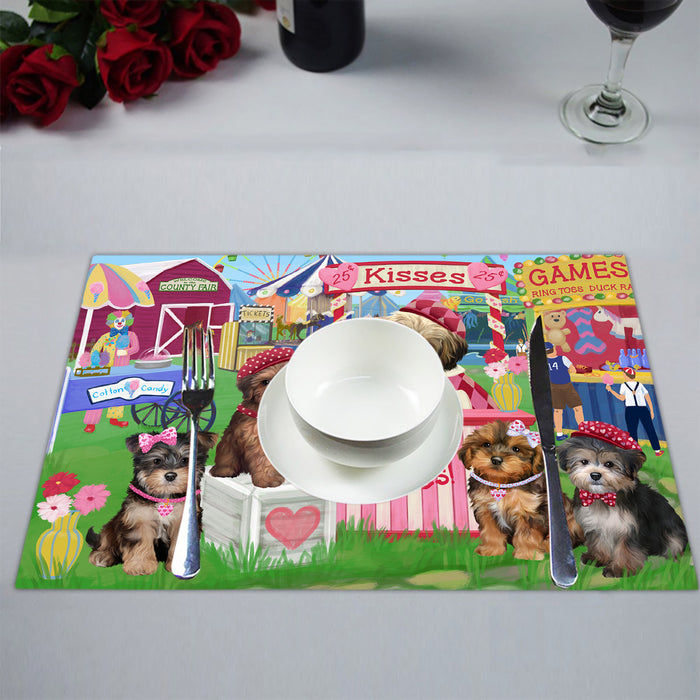 Carnival Kissing Booth Yorkipoo Dogs Placemat