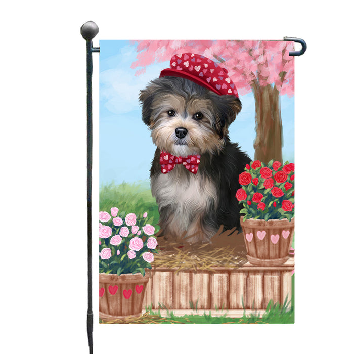 Personalized Rosie 25 Cent Kisses Yorkipoo Dog Custom Garden Flag GFLG64831