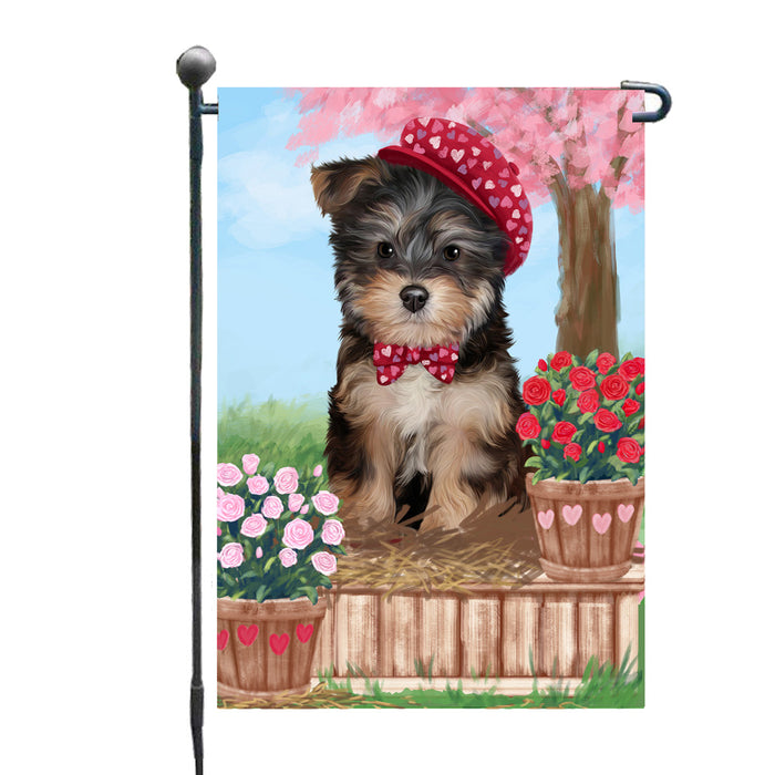 Personalized Rosie 25 Cent Kisses Yorkipoo Dog Custom Garden Flag GFLG64832