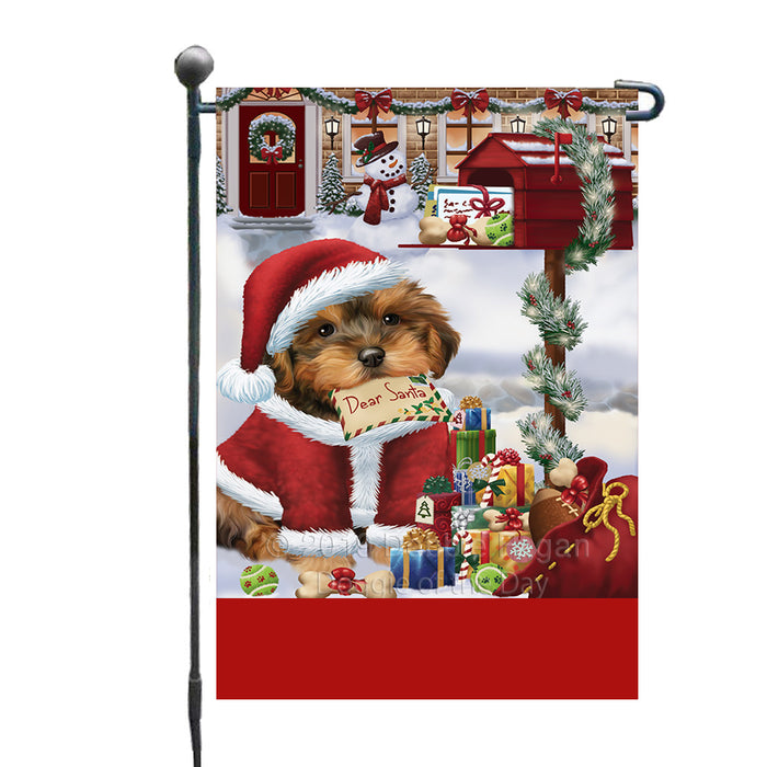 Personalized Happy Holidays Mailbox Yorkipoo Dog Christmas Custom Garden Flags GFLG-DOTD-A59987