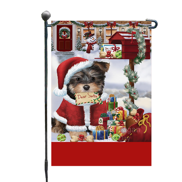 Personalized Happy Holidays Mailbox Yorkipoo Dog Christmas Custom Garden Flags GFLG-DOTD-A59989