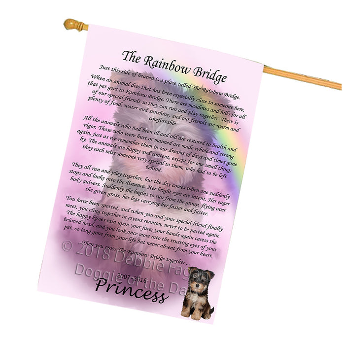 Rainbow Bridge Yorkipoo Dog House Flag FLG56429