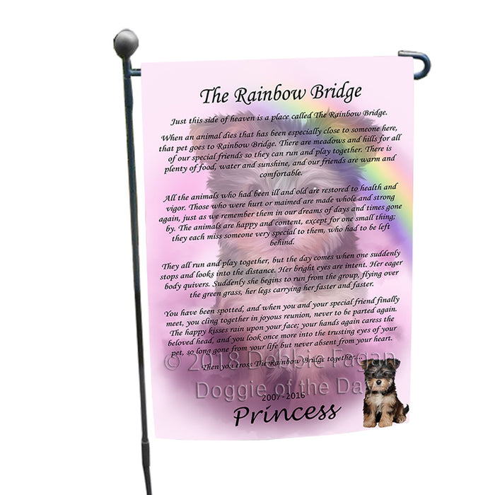 Rainbow Bridge Yorkipoo Dog Garden Flag GFLG56293