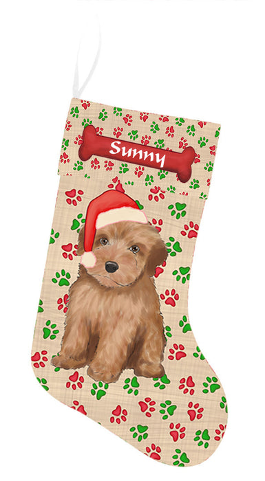 Pet Name Personalized Christmas Paw Print Yorkipoo Dogs Stocking