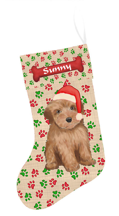 Pet Name Personalized Christmas Paw Print Yorkipoo Dogs Stocking