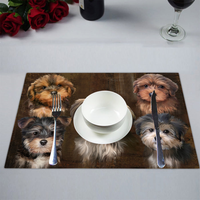Rustic Yorkipoo Dogs Placemat