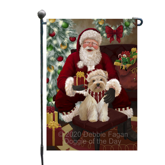 Santa's Christmas Surprise Yorkipoo Dog Garden Flag GFLG66799
