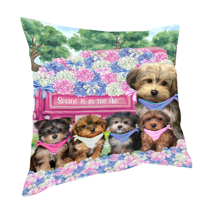 Yorkipoo Pillow, Explore a Variety of Personalized Designs, Custom, Throw Pillows Cushion for Sofa Couch Bed, Dog Gift for Pet Lovers