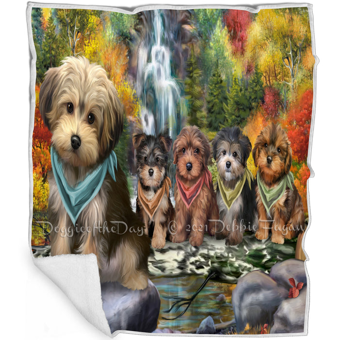 Scenic Waterfall Yorkipoos Dog Blanket BLNKT67782