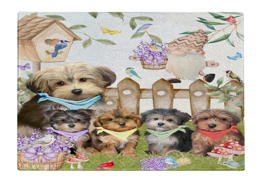 Yorkipoo Cutting Board: Explore a Variety of Personalized Designs, Custom, Tempered Glass Kitchen Chopping Meats, Vegetables, Pet Gift for Dog Lovers
