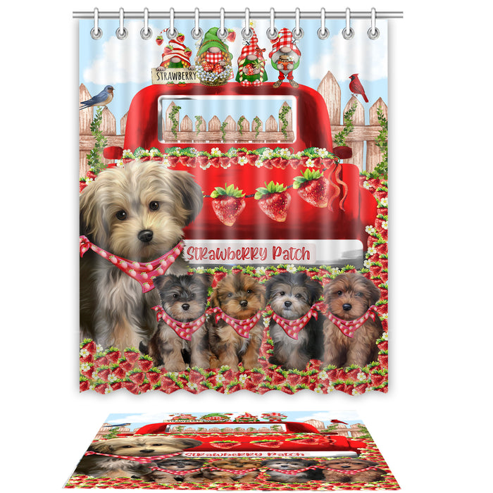 Yorkipoo Shower Curtain & Bath Mat Set: Explore a Variety of Designs, Custom, Personalized, Curtains with hooks and Rug Bathroom Decor, Gift for Dog and Pet Lovers