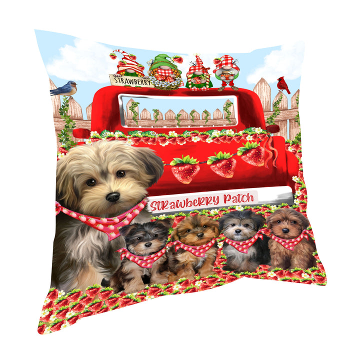 Yorkipoo Throw Pillow: Explore a Variety of Designs, Custom, Cushion Pillows for Sofa Couch Bed, Personalized, Dog Lover's Gifts