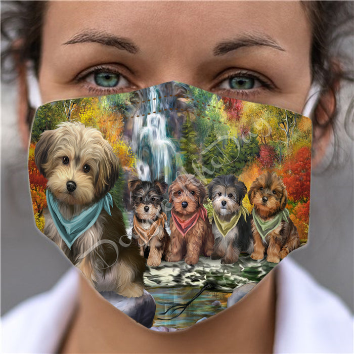 Scenic Waterfall Yorkipoo Dogs Face Mask FM49358