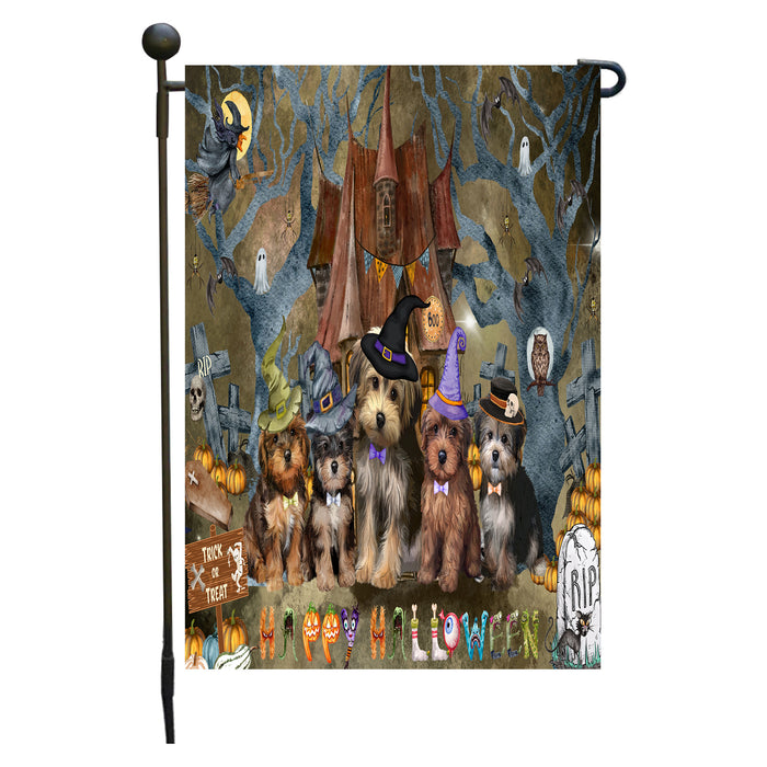 Yorkipoo Dogs Garden Flag: Explore a Variety of Designs, Personalized, Custom, Weather Resistant, Double-Sided, Outdoor Garden Halloween Yard Decor for Dog and Pet Lovers