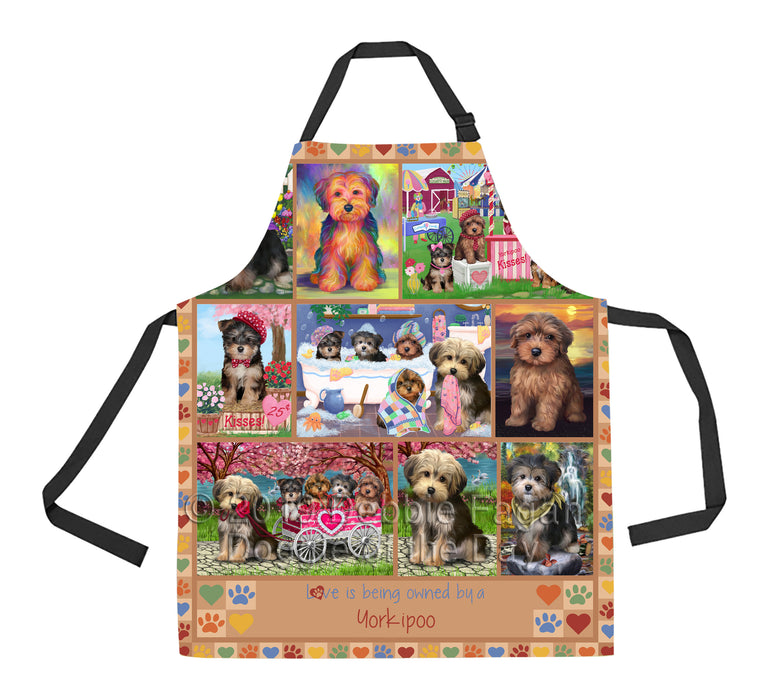 Love is Being Owned Yorkipoo Dog Beige Apron