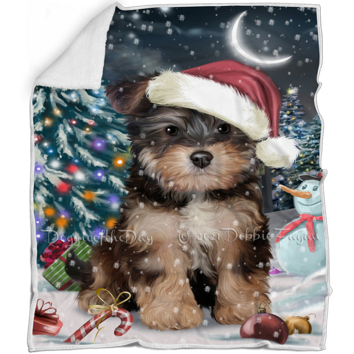 Have a Holly Jolly Yorkipoo Dog Christmas Blanket BLNKT81984