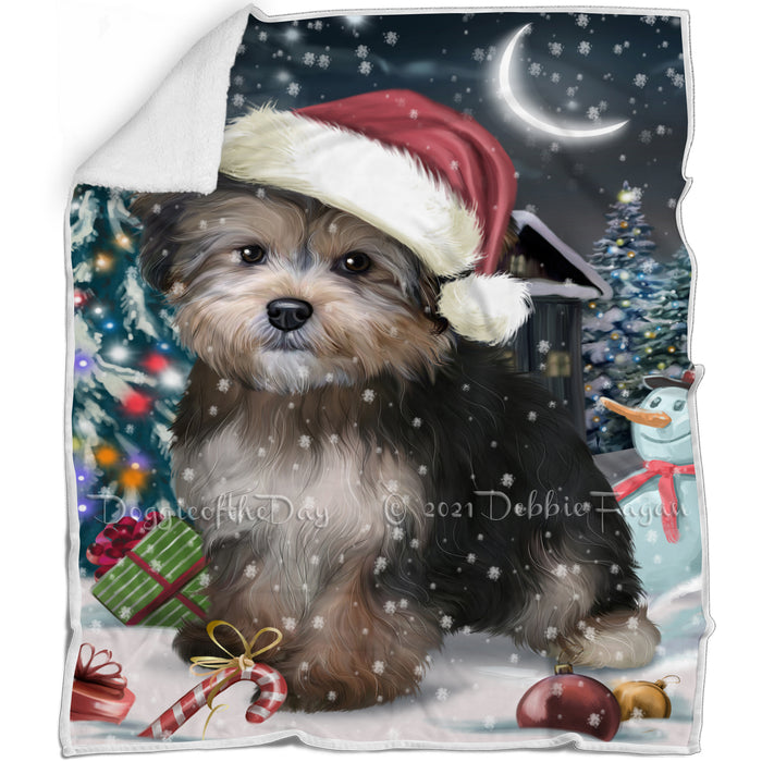 Have a Holly Jolly Yorkipoo Dog Christmas Blanket BLNKT81993