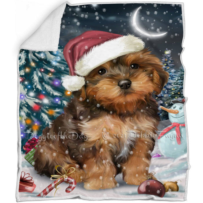 Have a Holly Jolly Yorkipoo Dog Christmas Blanket BLNKT82002