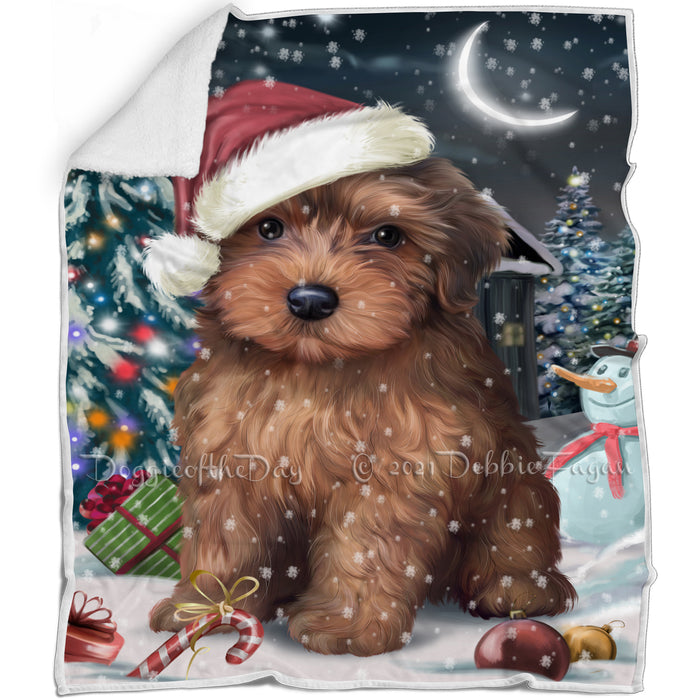 Have a Holly Jolly Yorkipoo Dog Christmas Blanket BLNKT82011