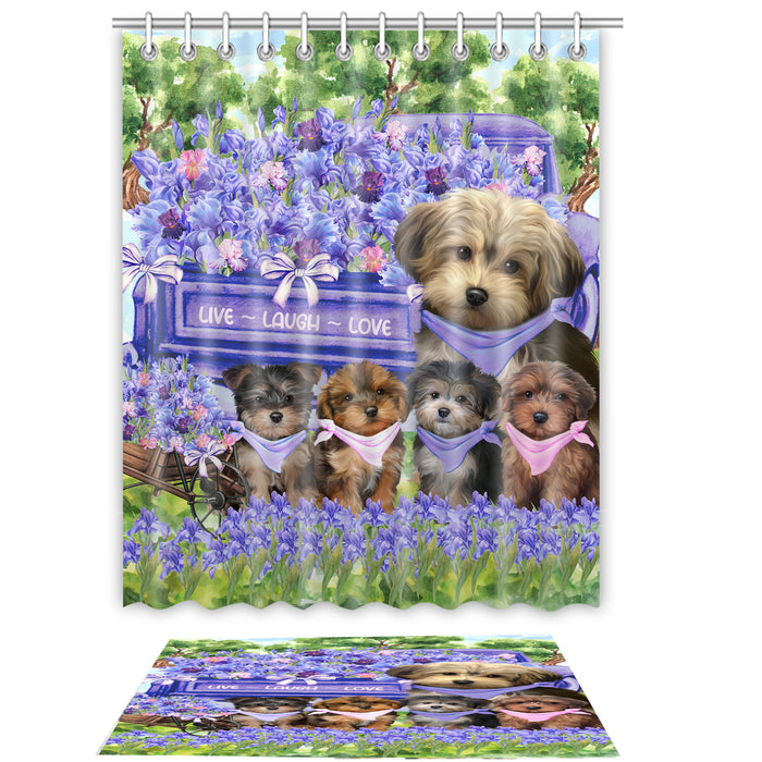 Yorkipoo Shower Curtain with Bath Mat Set, Custom, Curtains and Rug Combo for Bathroom Decor, Personalized, Explore a Variety of Designs, Dog Lover's Gifts