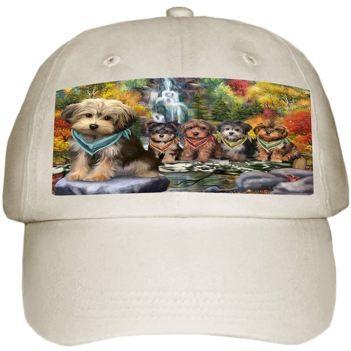 Scenic Waterfall Yorkipoos Dog Ball Hat Cap HAT54300