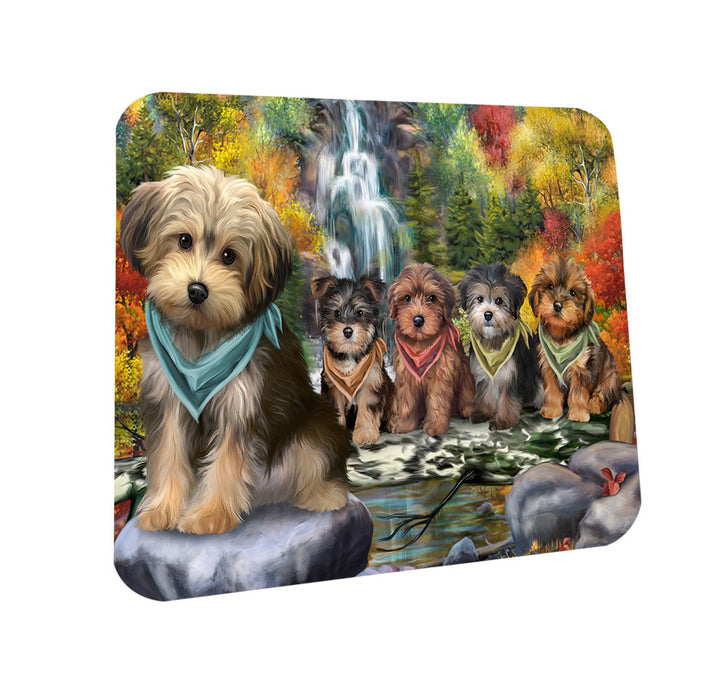 Scenic Waterfall Yorkipoos Dog Coasters Set of 4 CST50148