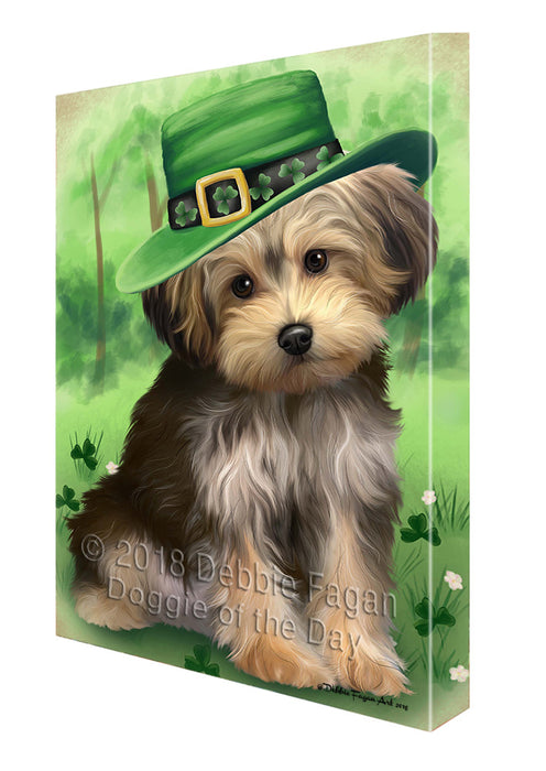 St. Patricks Day Irish Portrait Yorkipoo Dog Canvas Wall Art CVS59772