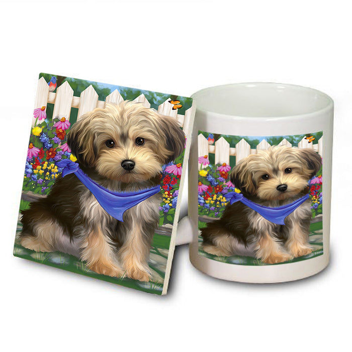 Spring Floral Yorkipoo Dog Mug and Coaster Set MUC52274