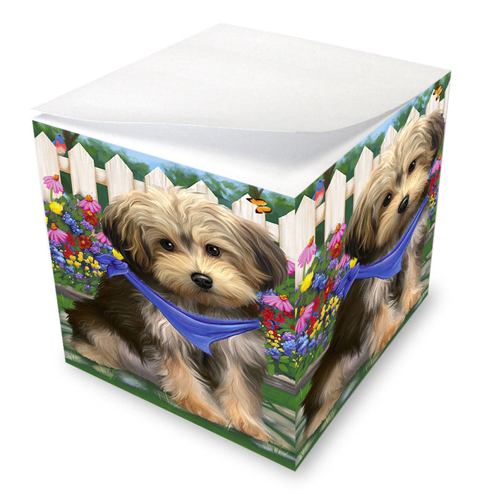 Spring Floral Yorkipoo Dog Note Cube NOC52282
