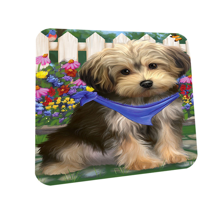 Spring Floral Yorkipoo Dog Coasters Set of 4 CST52148