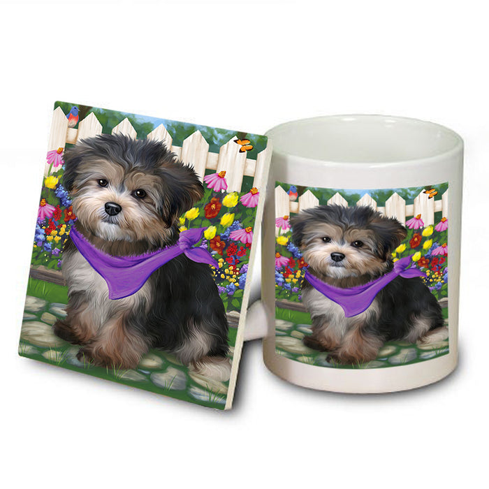 Spring Floral Yorkipoo Dog Mug and Coaster Set MUC52275