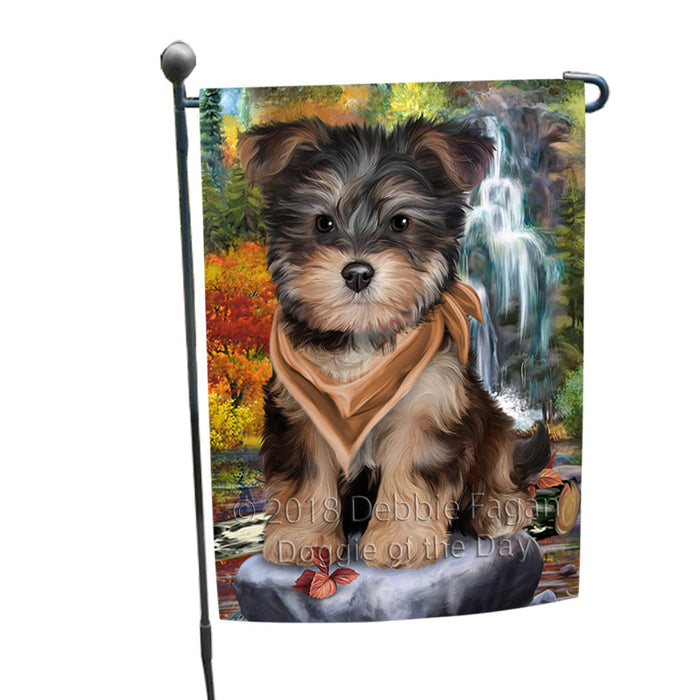 Scenic Waterfall Yorkipoo Dog Garden Flag GFLG50071